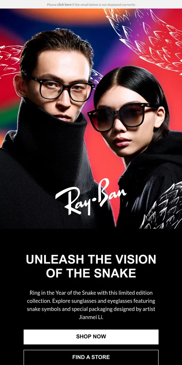 Email from Ray-Ban. Lunar New Year 2025 Limited Edition