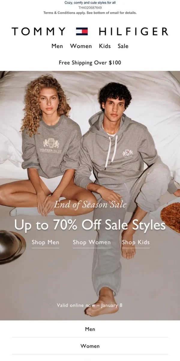 Email from Tommy Hilfiger. Up to 70% OFF sale styles | Find your next fave inside