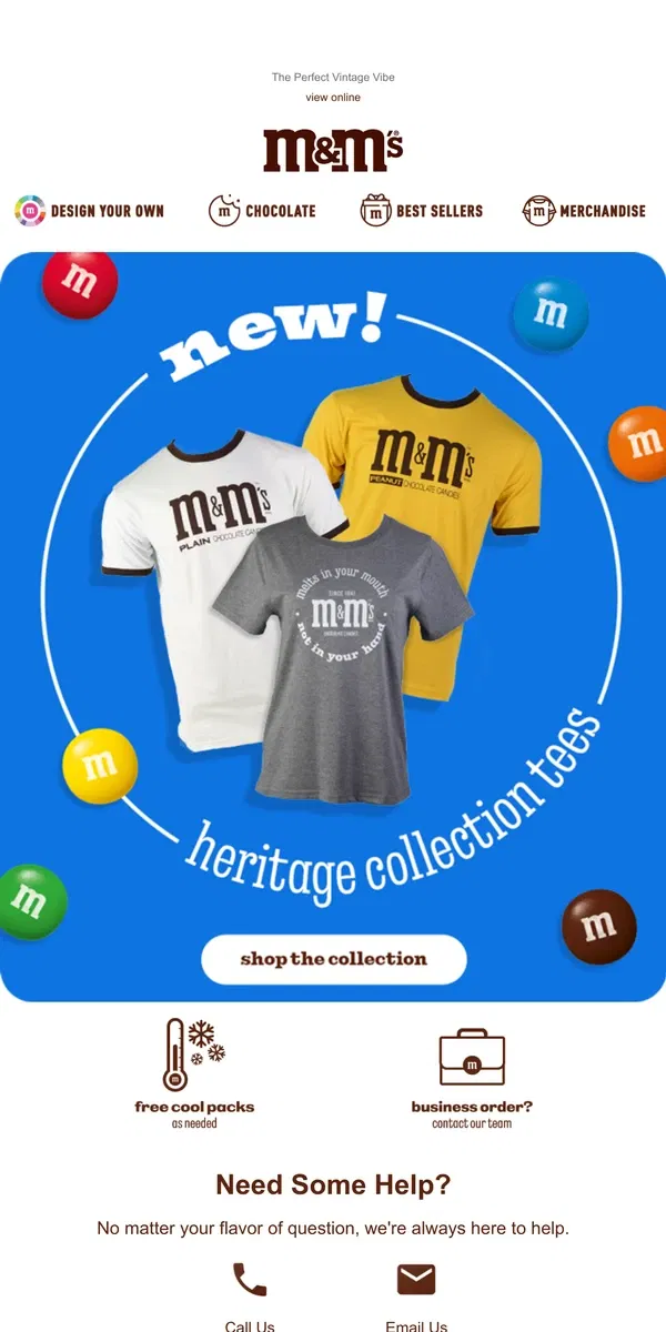 Email from M&M's. 🎤 Just Dropped: NEW Heritage Collection