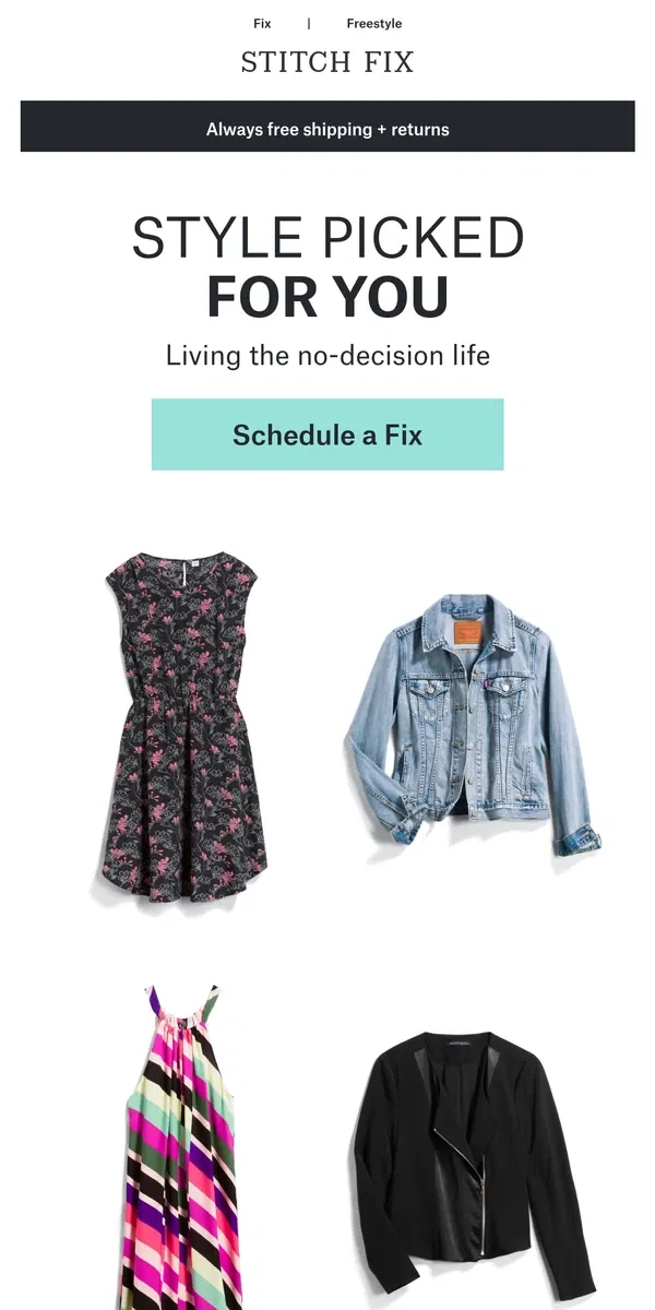 Email from Stitch Fix. Need a wardrobe boost?