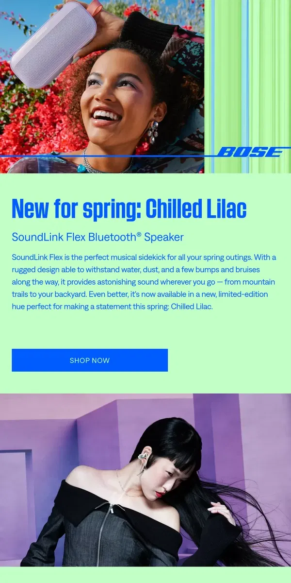 Email from Bose. 🌸 Get ready for spring with the power of sound!