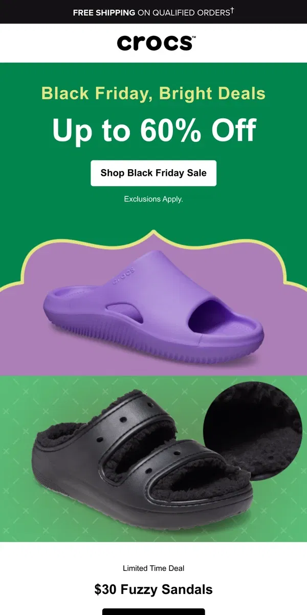 Email from Crocs. One does not simply ignore up to 60% off!