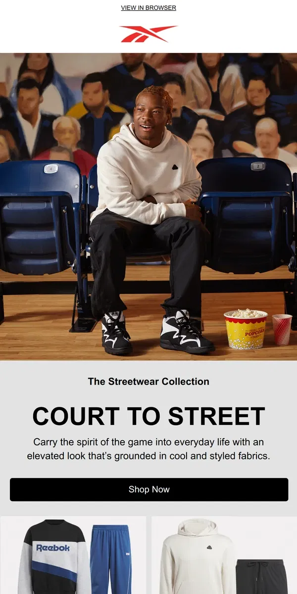 Email from Reebok. Everyday baller styles 🏀