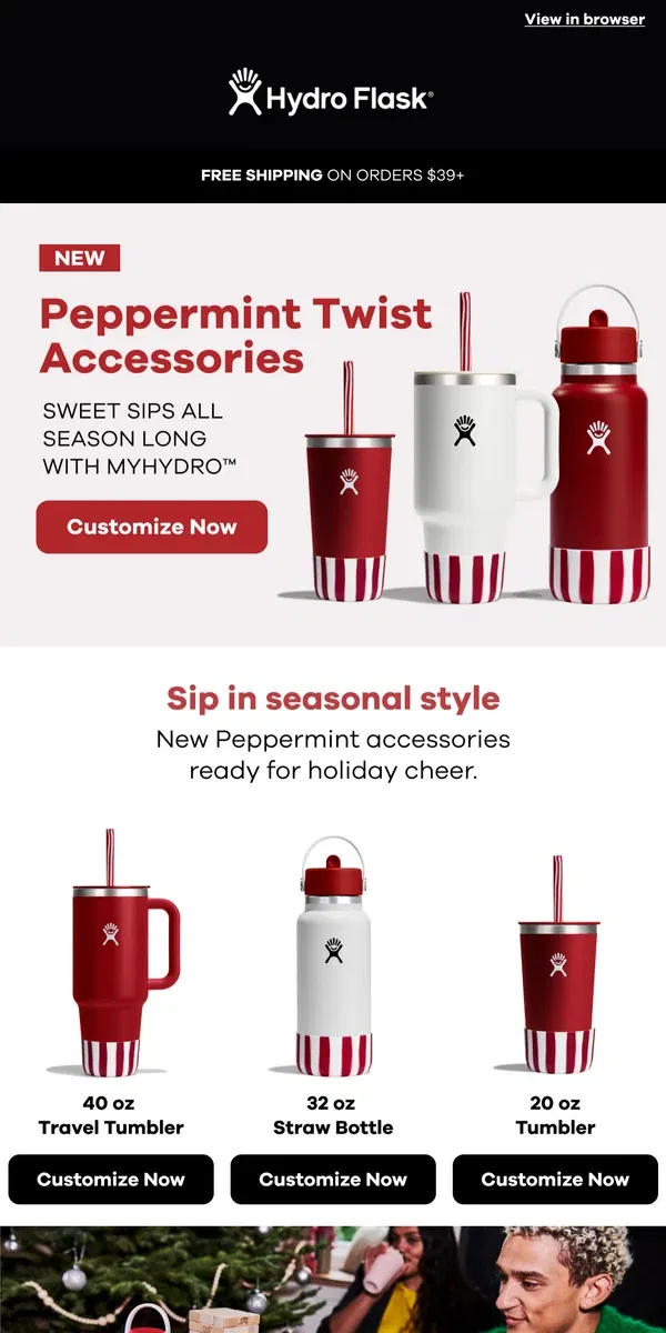 Email from Hydro Flask. The ultimate holiday accessory just dropped