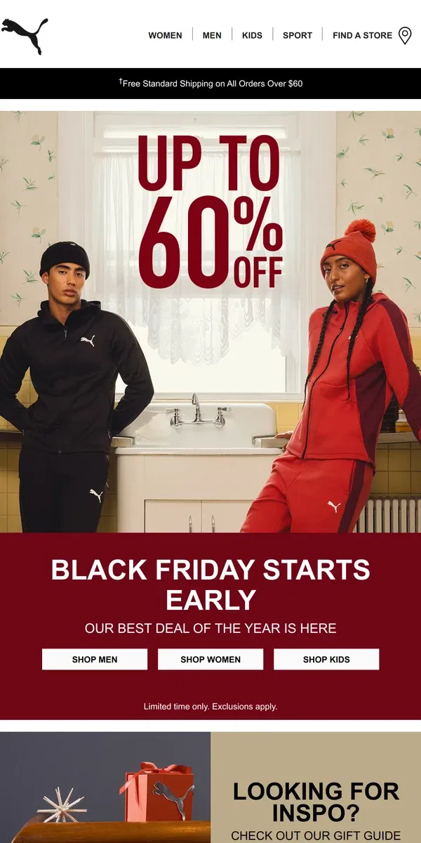 Email from Puma. Save Up To 60% Off