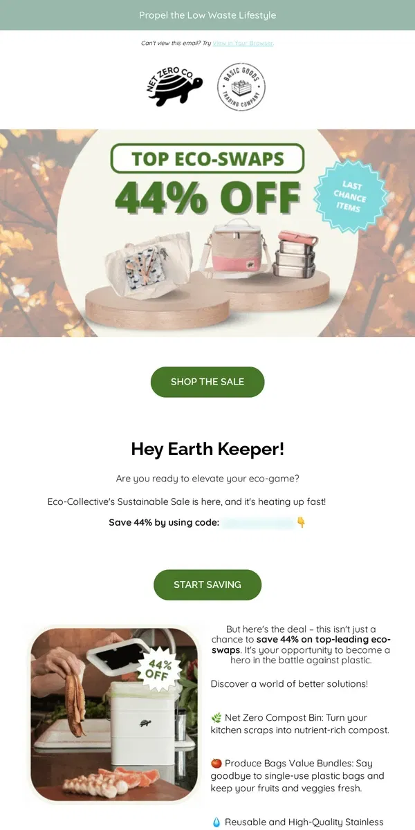 Email from Net Zero Co.. Save Big on Eco-Friendly Essentials! 🌿