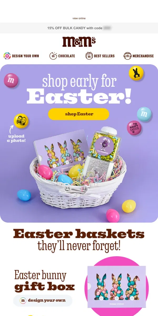 Email from M&M's. 🐣Spring into Easter Fun!