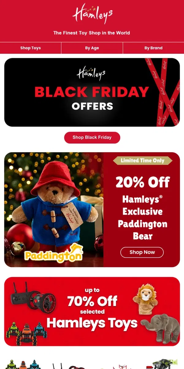 Email from Hamleys. Shop Hamleys Black Friday Offers Now! 🎁