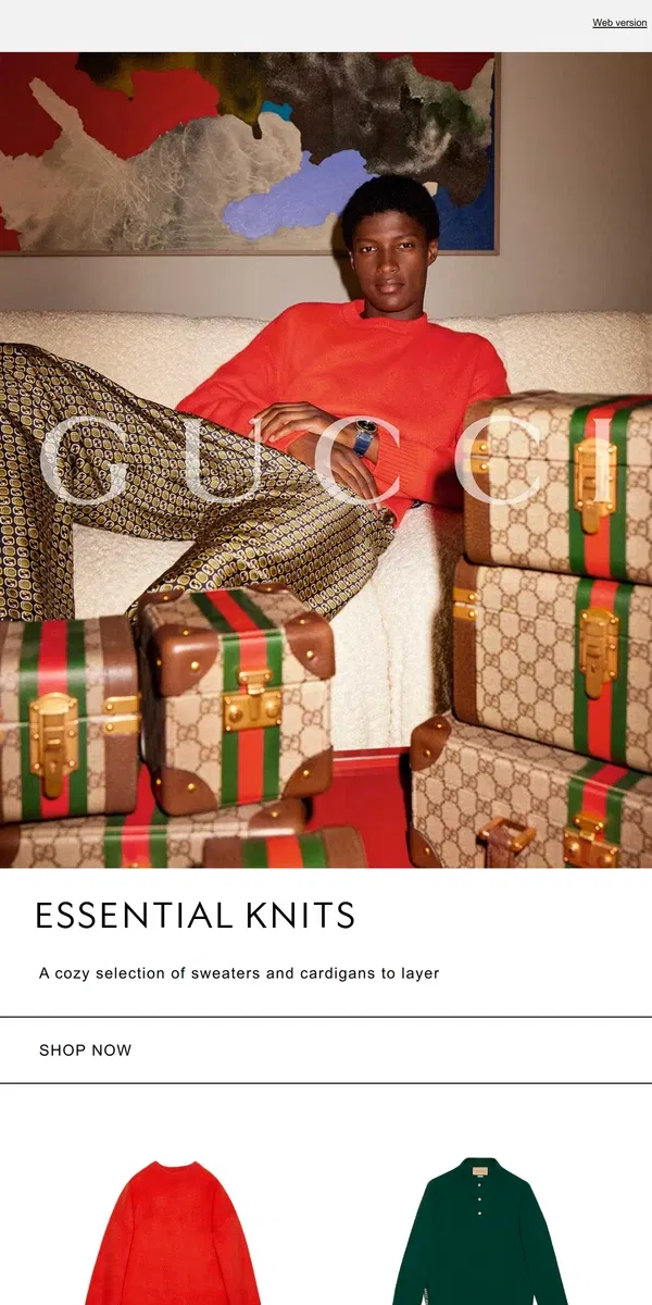 Email from GUCCI. Knitwear Season