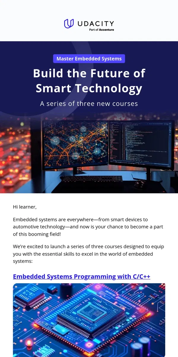 Email from Udacity. 🔓 Unlock your future in Smart Tech