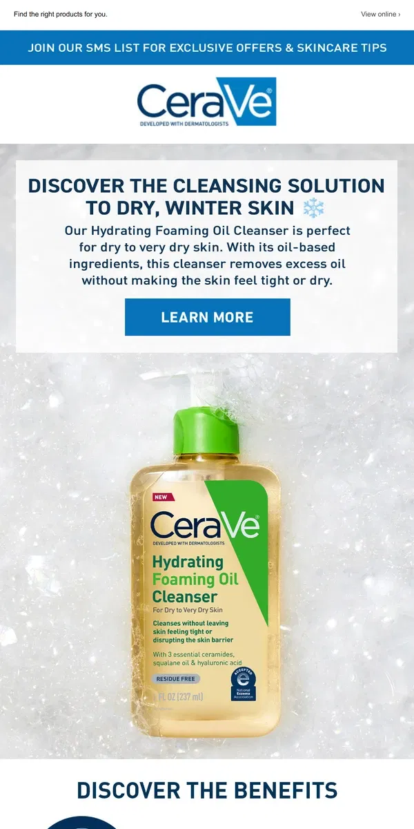 Email from CeraVe. ❄️ Discover Your Favorite Winter Cleanser