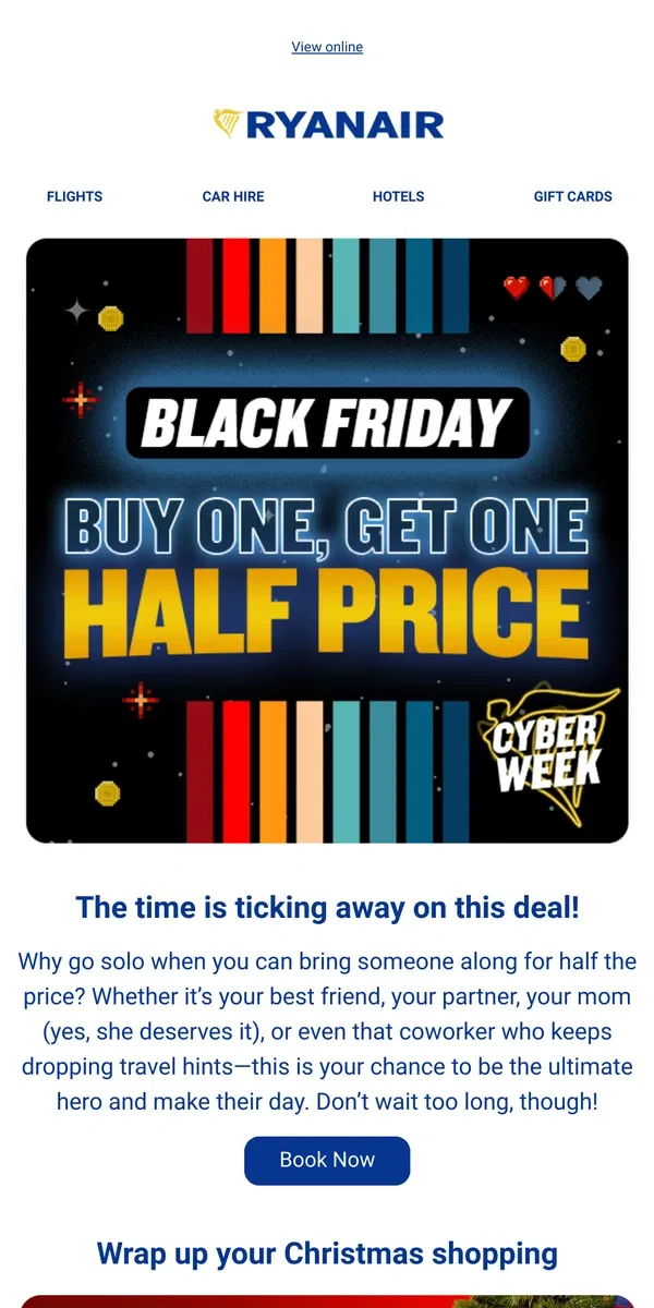 Email from Ryanair. 🚨BLACK FRIDAY EXCLUSIVE🚨