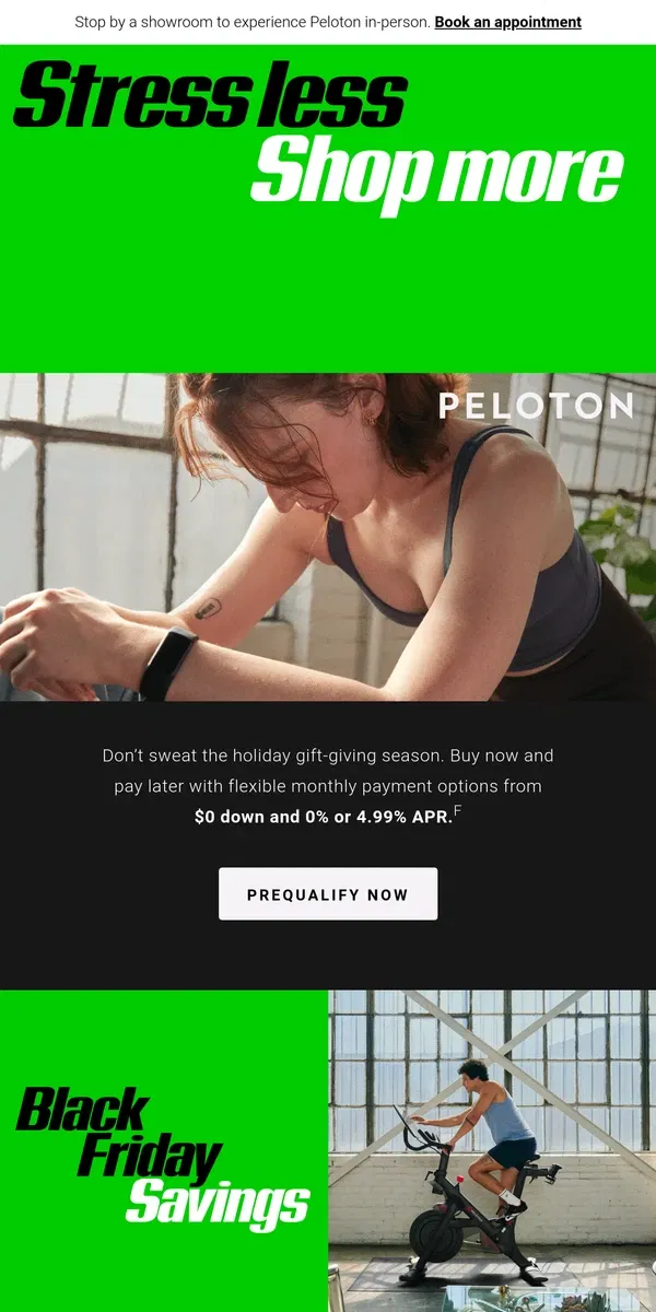 Email from Peloton. Up to $800 off Peloton packages