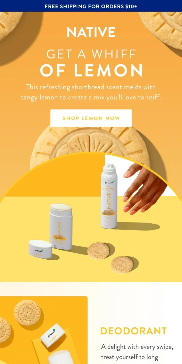 Email from Native. Clean. Simple. Effective. Lemon.