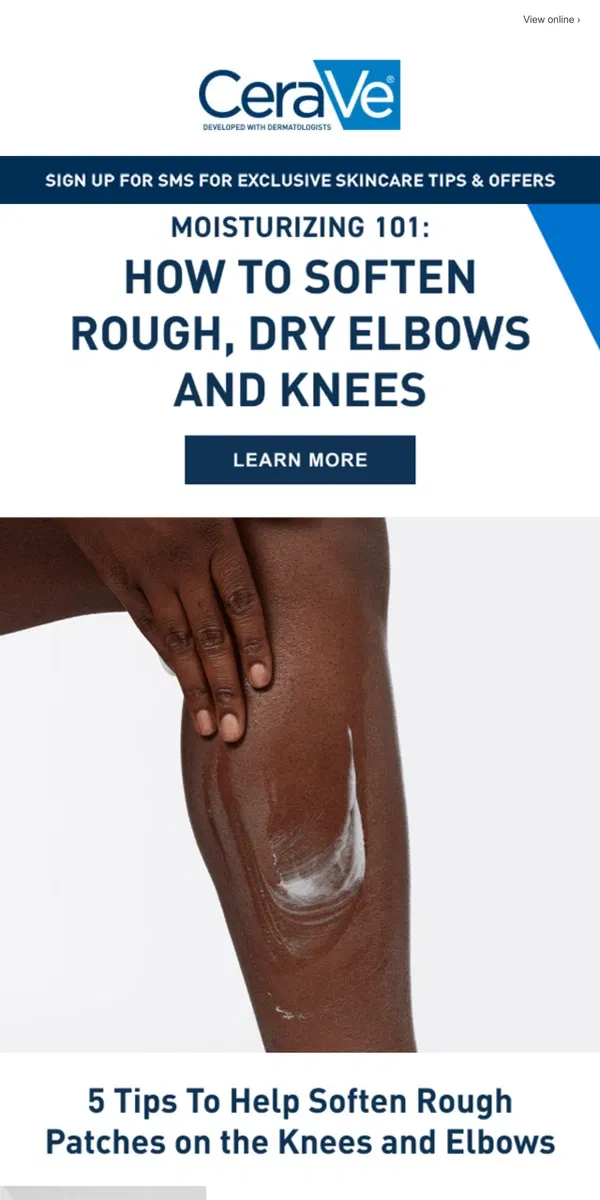 Email from CeraVe. ♫ Head, Shoulders, KNEES & ELBOWS!