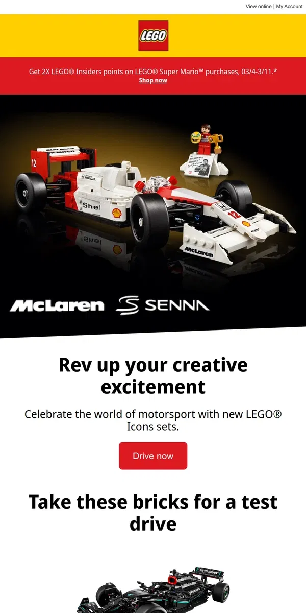 Email from Lego. These bricks are built for speed 🏎️