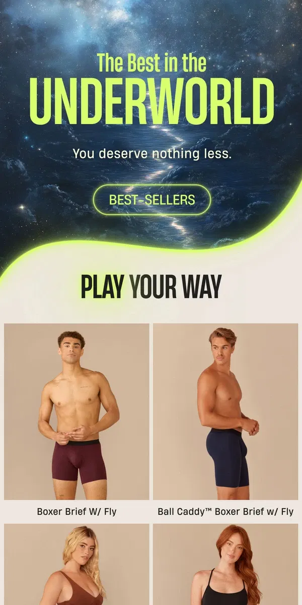 Email from MeUndies. You Deserve the Best.