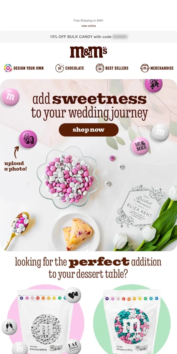 Email from M&M's. Thinking About a 2024 Wedding?