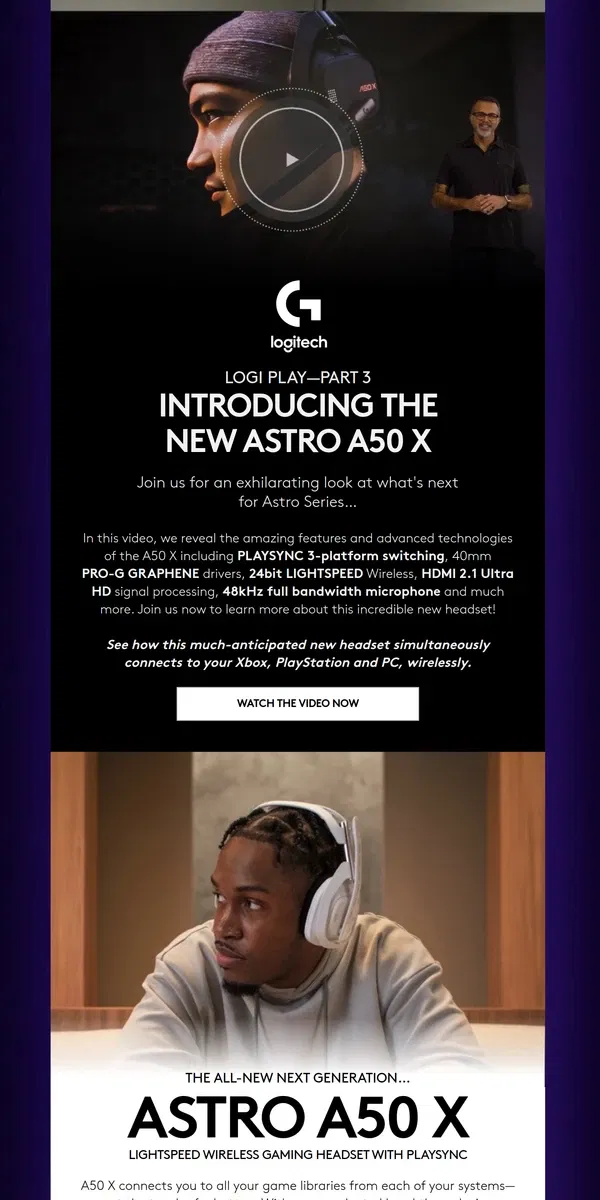 Email from Logitech. Join us for an exhilarating look at what’s next…