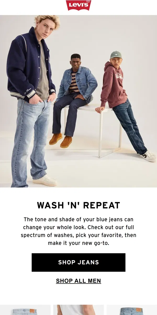 Email from Levi's. What’s your wash?