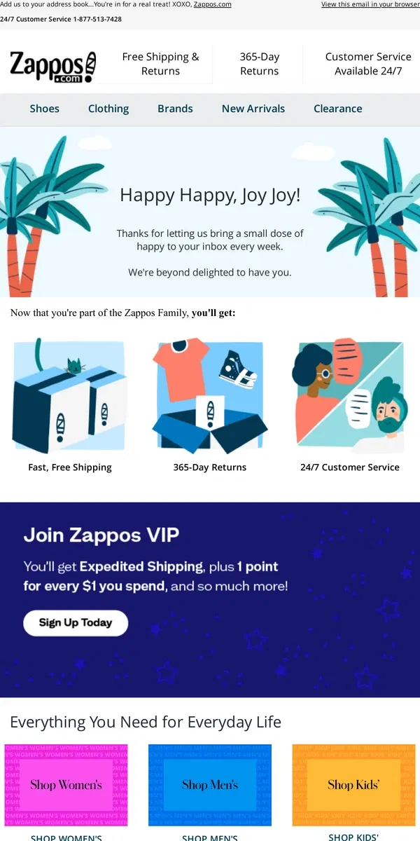 Email from Zappos. Thanks for subscribing! Now what?