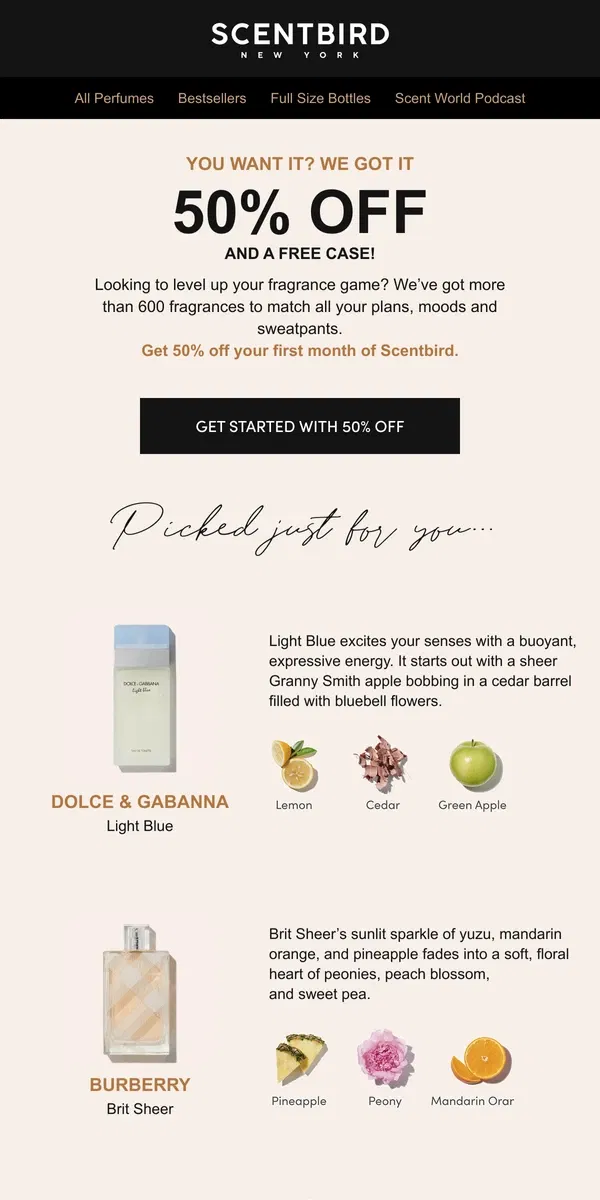 Email from Scentbird. CONGRATS: This Email Contains a Massive Offer