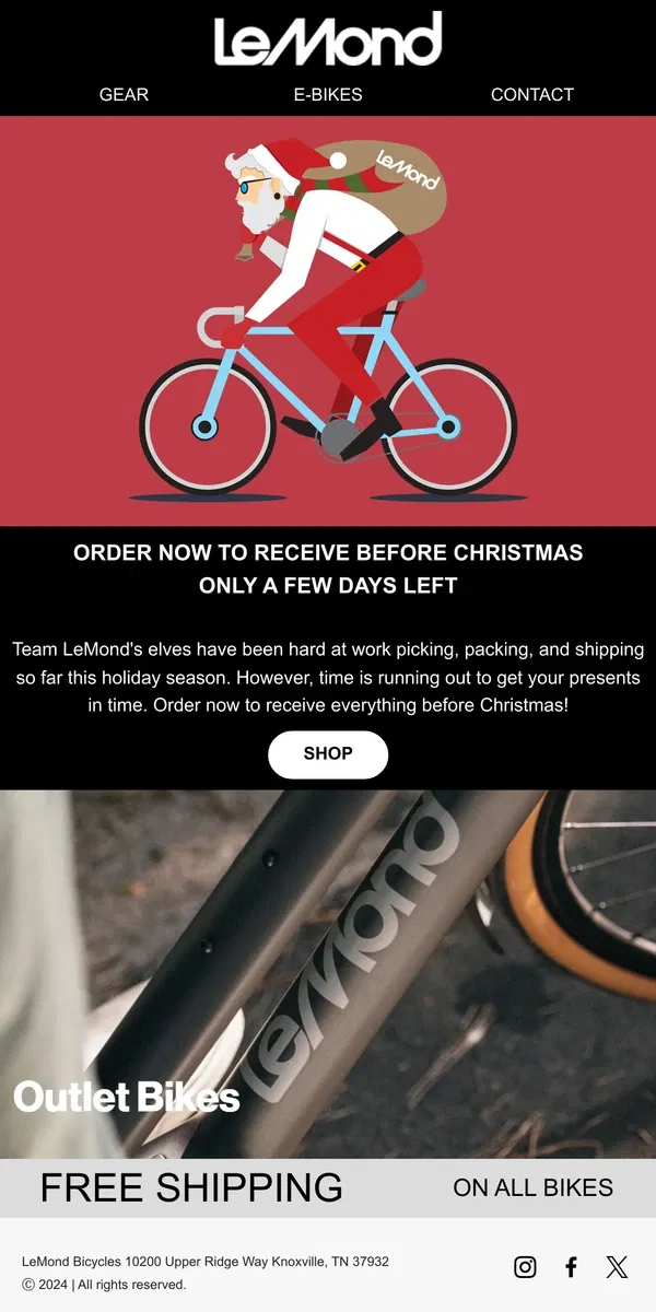 Email from LeMond. Time Is Running Out! ONLY A FEW DAYS LEFT