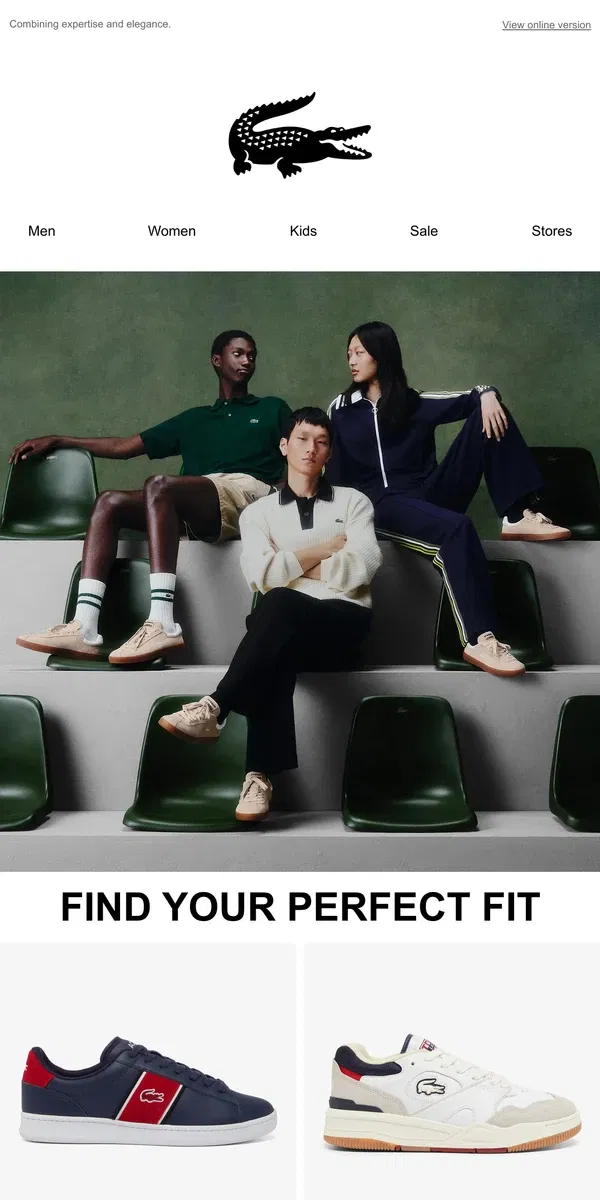 Email from Lacoste. Lacoste Sneakers For Him & Her