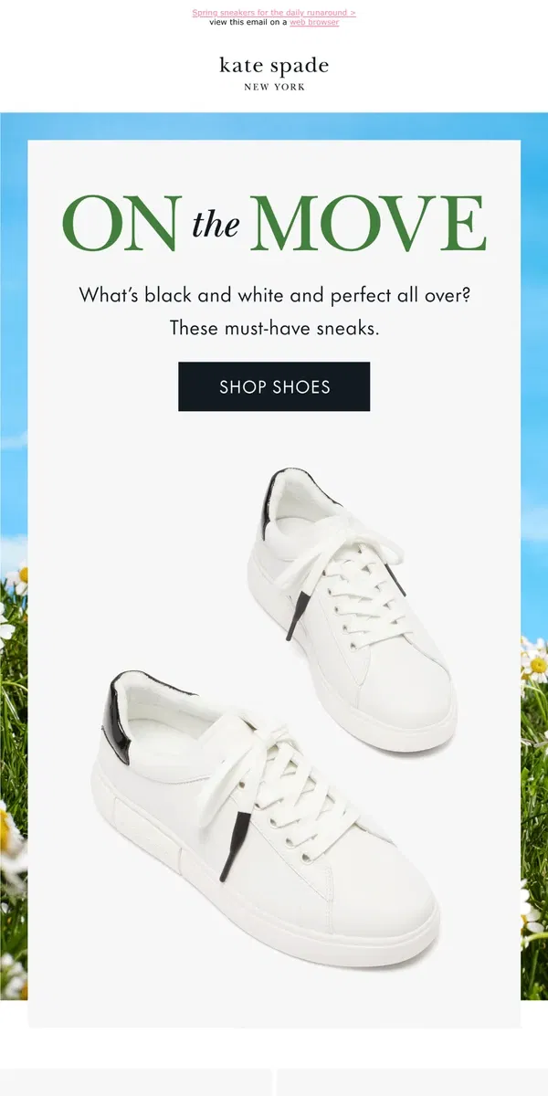 Email from Kate Spade. Sneak attack