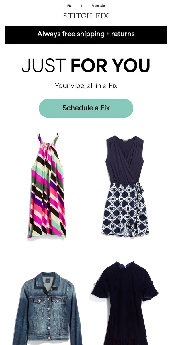 Email from Stitch Fix. Only the hits