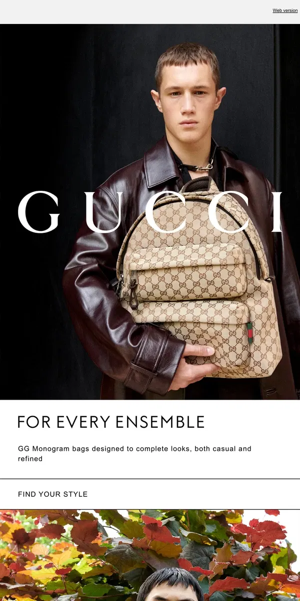 Email from GUCCI. A Touch of Heritage