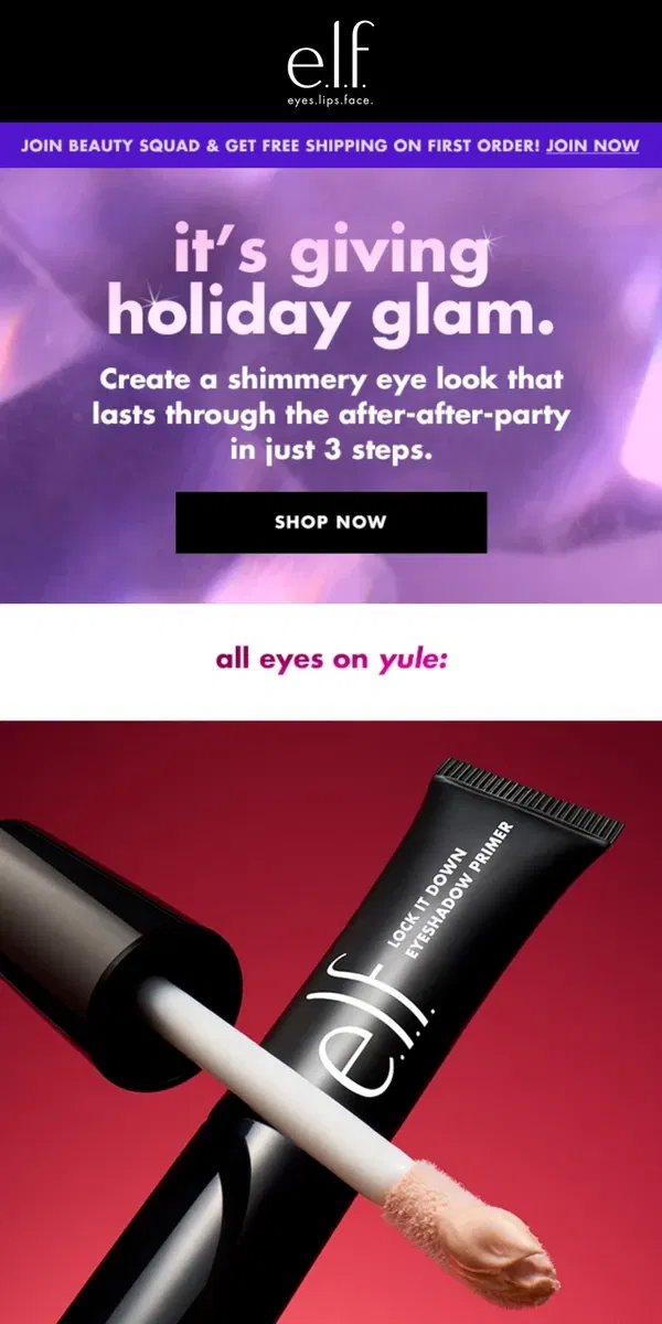 Email from e.l.f.. NEW eye makeup for a party-ready look 🤩				 