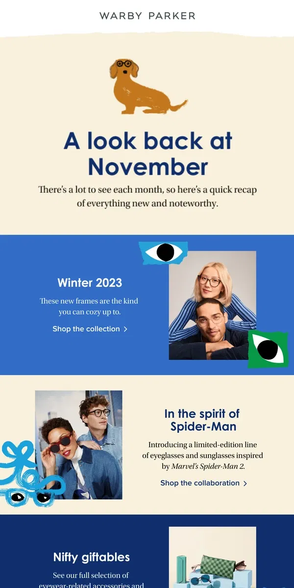 Email from Warby Parker. Let’s catch up