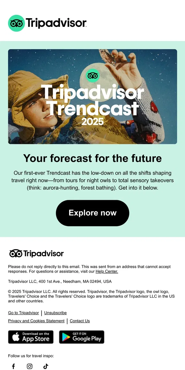 Email from Tripadvisor. ICYMI: Our 2025 travel trends ✨