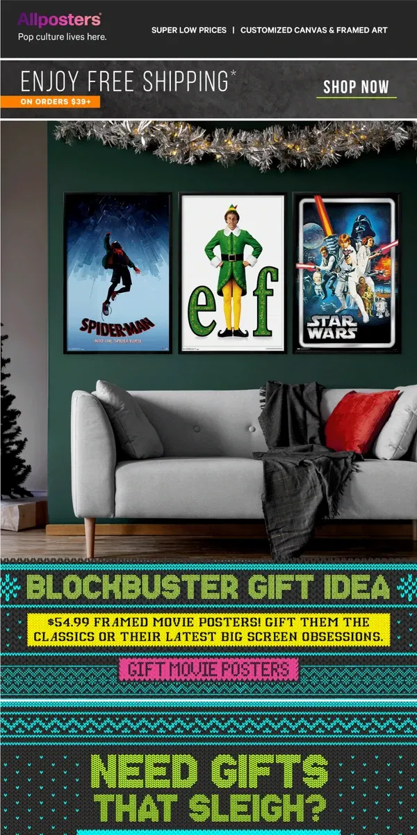 Email from AllPosters. Gifts for watch party besties