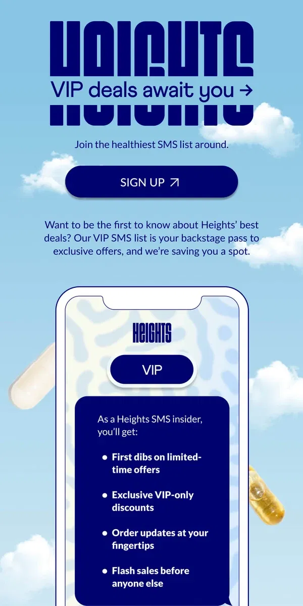 Email from Heights. Want even more exclusive deals?