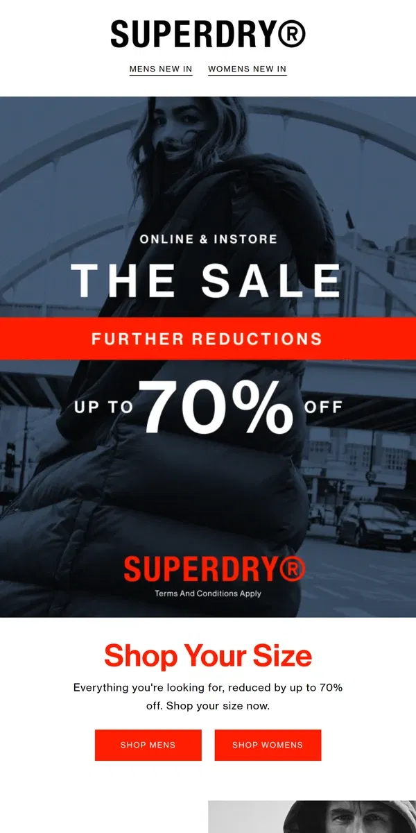 Email from Superdry. Sale styles that everybody wants