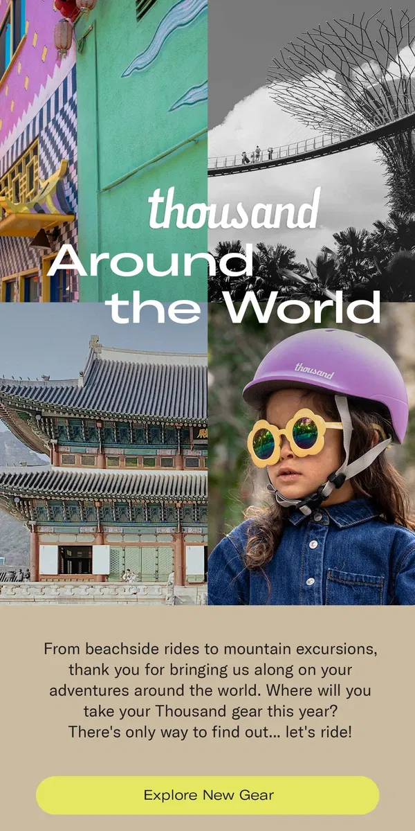 Email from Thousand Helmets . A Thousand Adventures Around The World