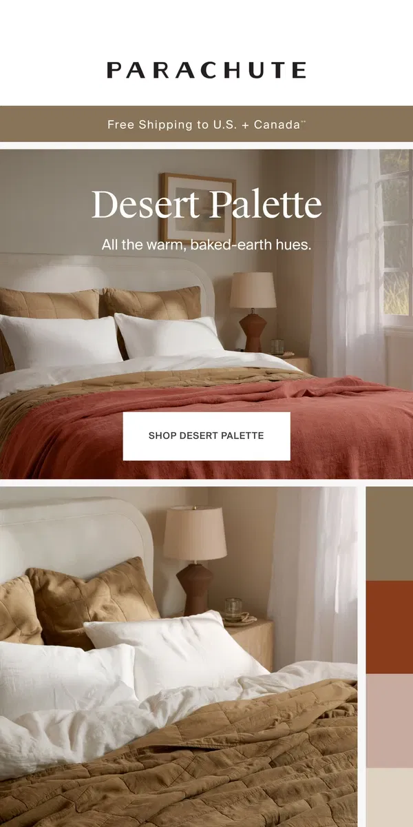 Email from Parachute Home. Get The Look: High Desert