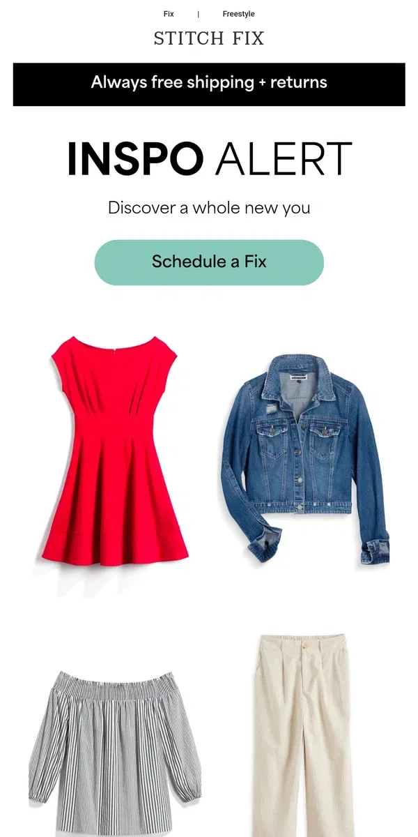 Email from Stitch Fix. Shoutout to you