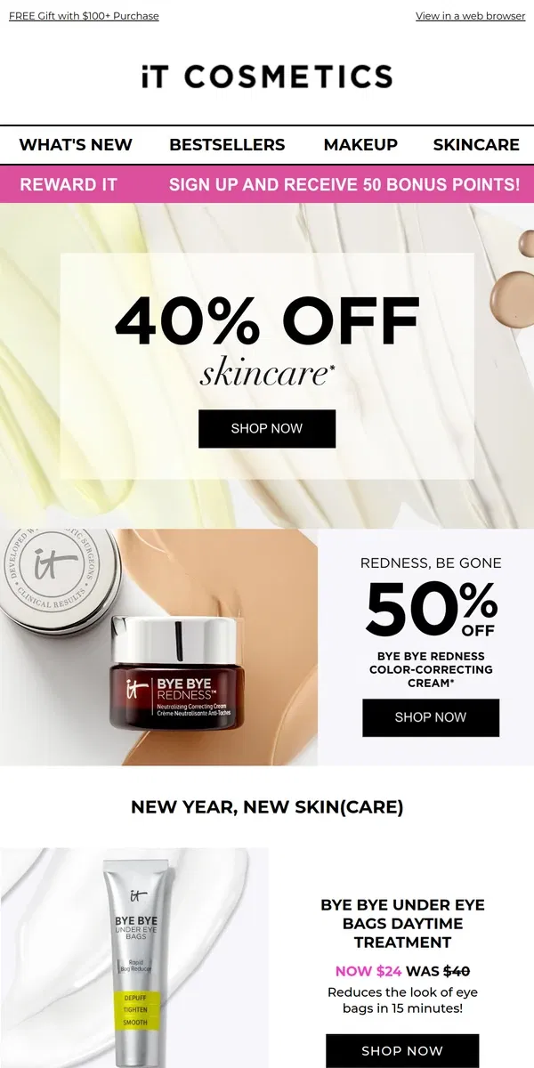 Email from IT Cosmetics. 48 Hours Only: 50% OFF Deals 👀 🛍️