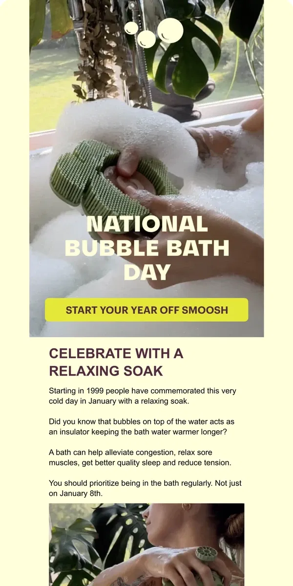 Email from Smoosh. 🛁 Know what today is?