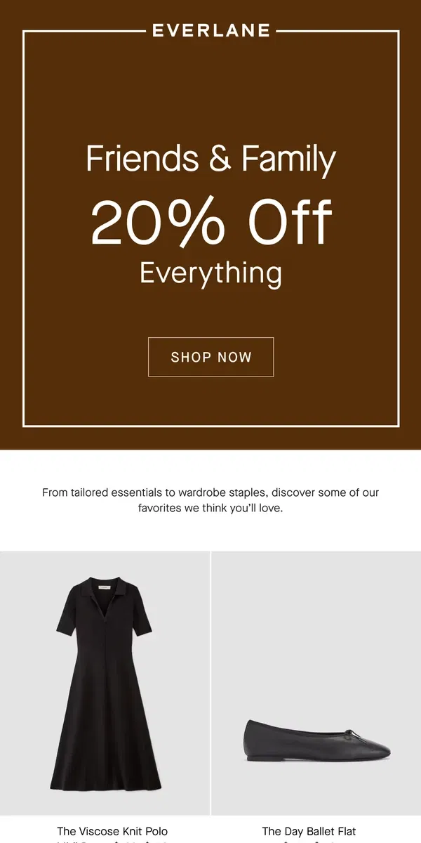 Email from Everlane. It's Here! Don't Miss out