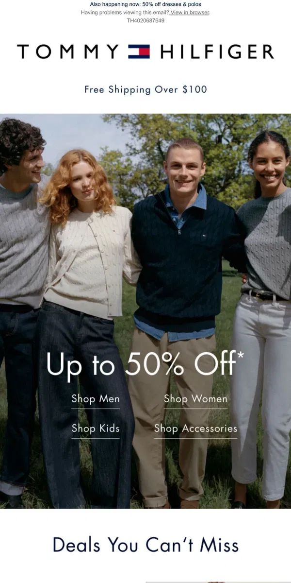 Email from Tommy Hilfiger. Ends TOMORROW! Puffer jackets & vests for less