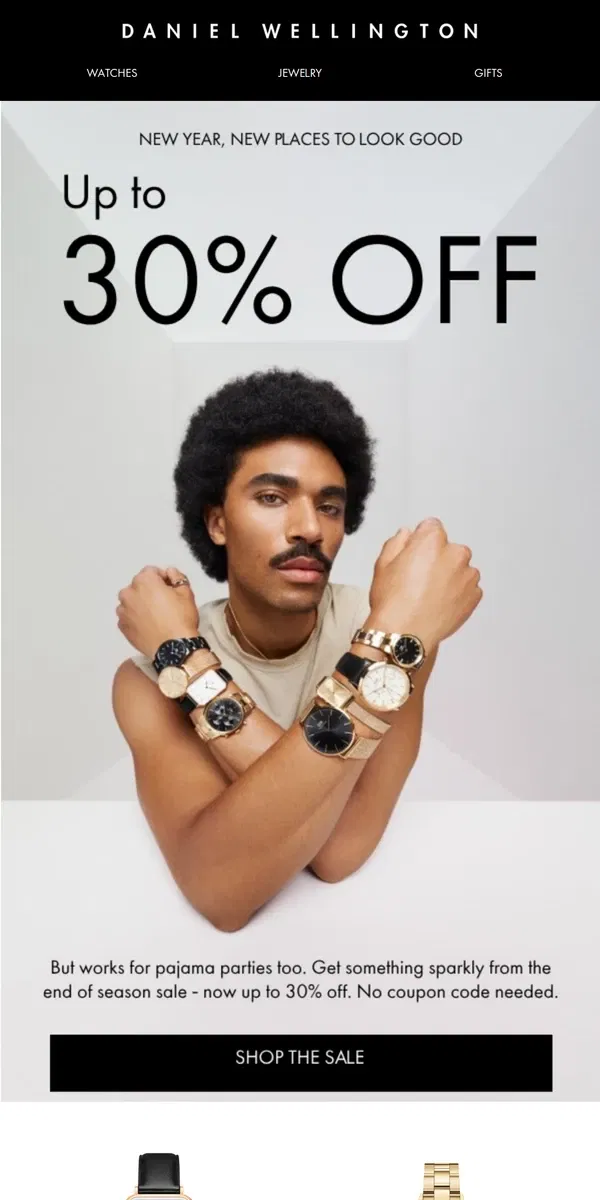 Email from Daniel Wellington. 30% OFF | The Savings Continue!