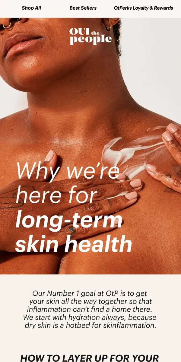 Email from OUI the People. How Do We Approach Long-Term Skin Health?