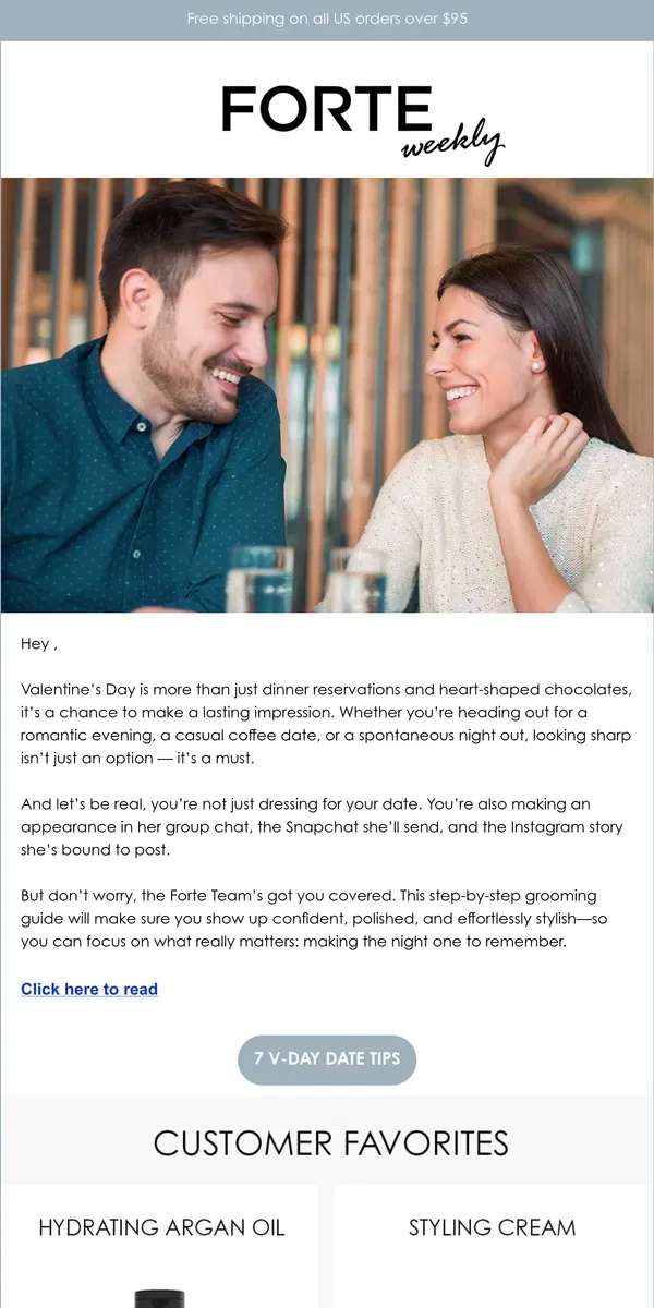 Email from Forte Series. 7 underrated style tips for Valentine’s