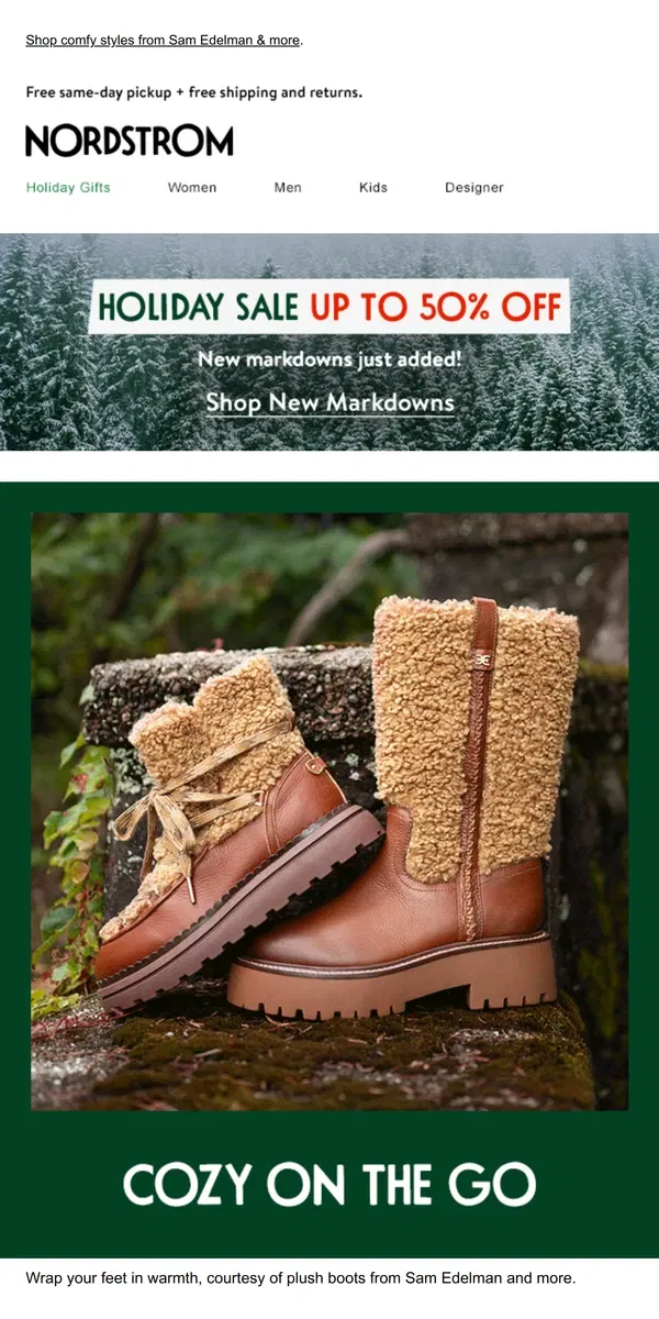 Email from Nordstrom. Add these boots to your list ❤️