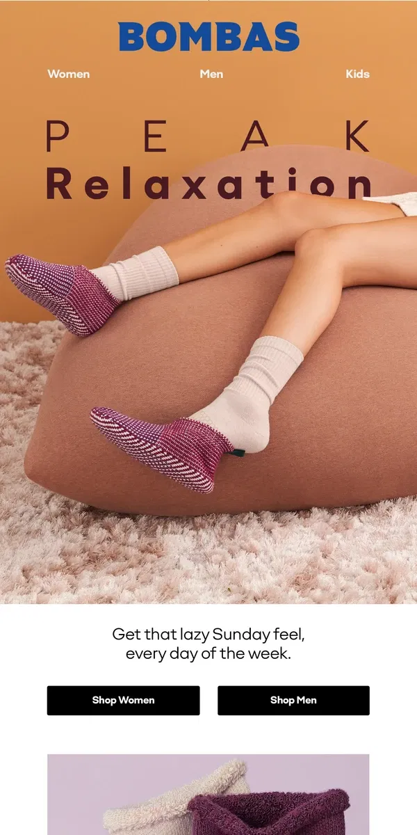 Email from Bombas. The Best Styles for Chill Days