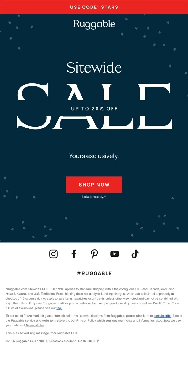 Email from Ruggable. Your special offer expires soon